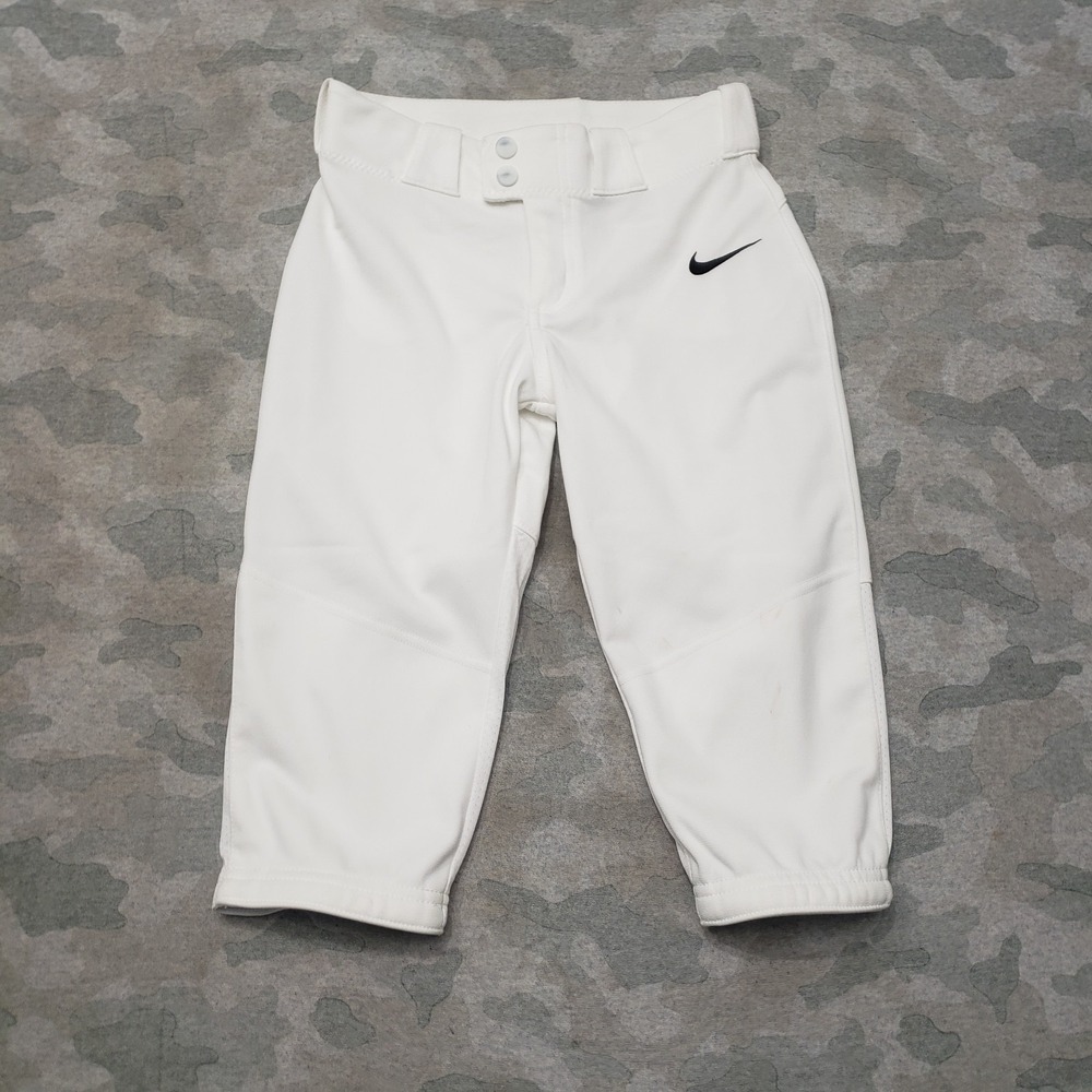 Nike Baseball Pants Youth Small White Engineered Softball Outdoors Sports